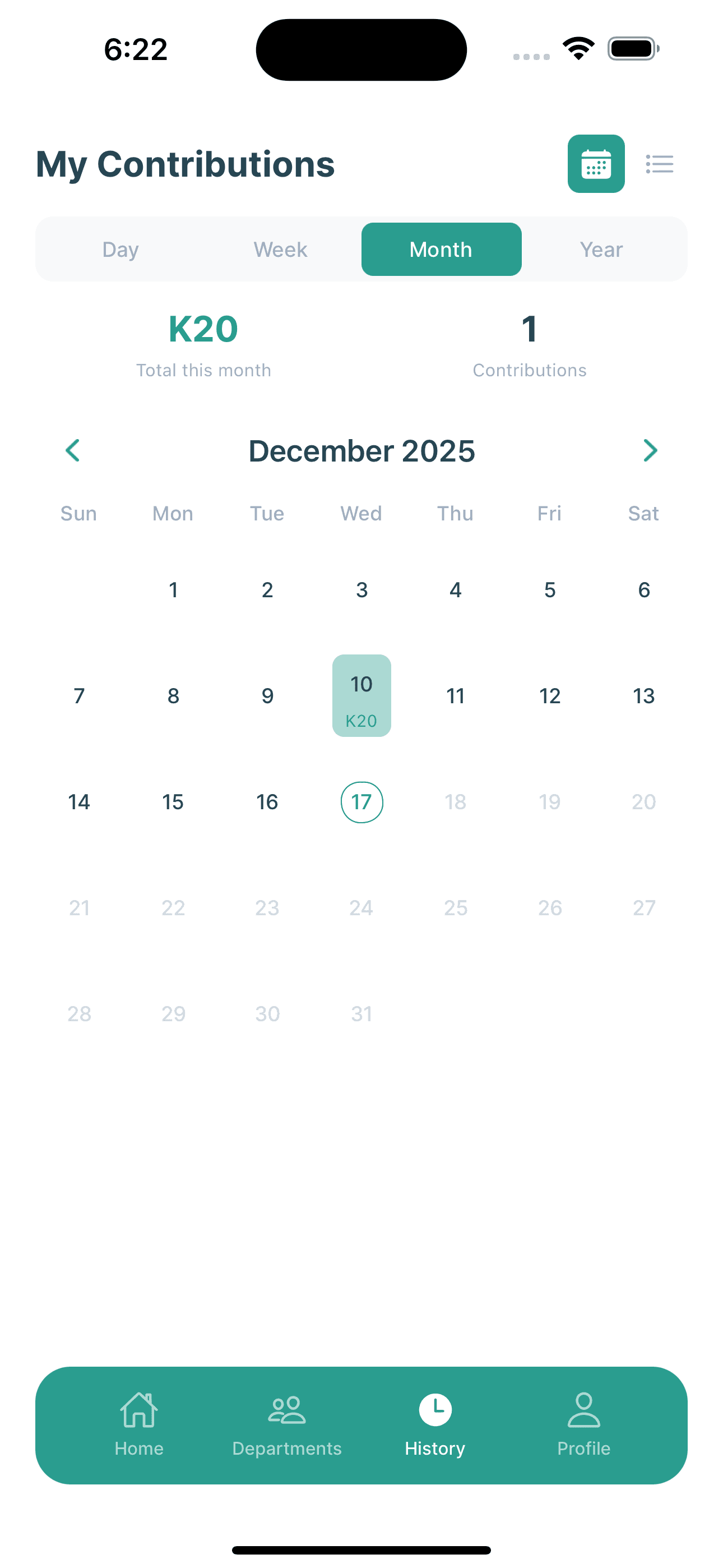 Contribution Calendar